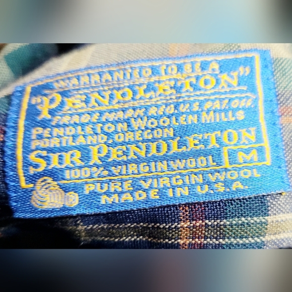 Vintage Pendleton Plaid Flannel Shirt 100% Virgin Wool *Made In USA* mens Size M - Picture 5 of 14